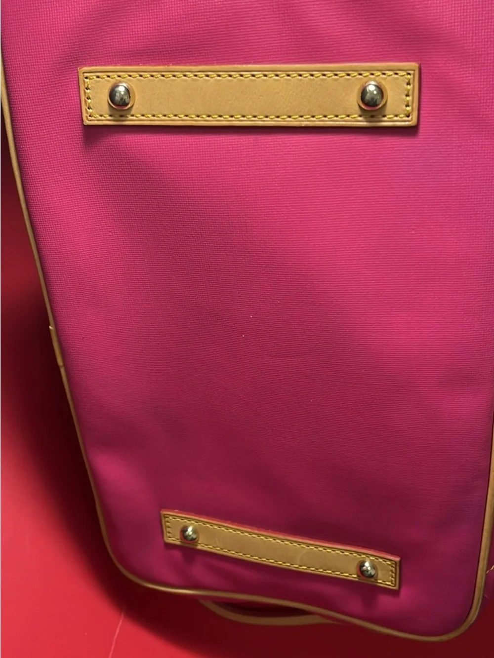Dooney & Bourke Pink Quilted Tote with Tan Trim